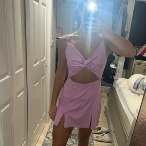 Lucy in the Sky Lilac Twist Mini Dress